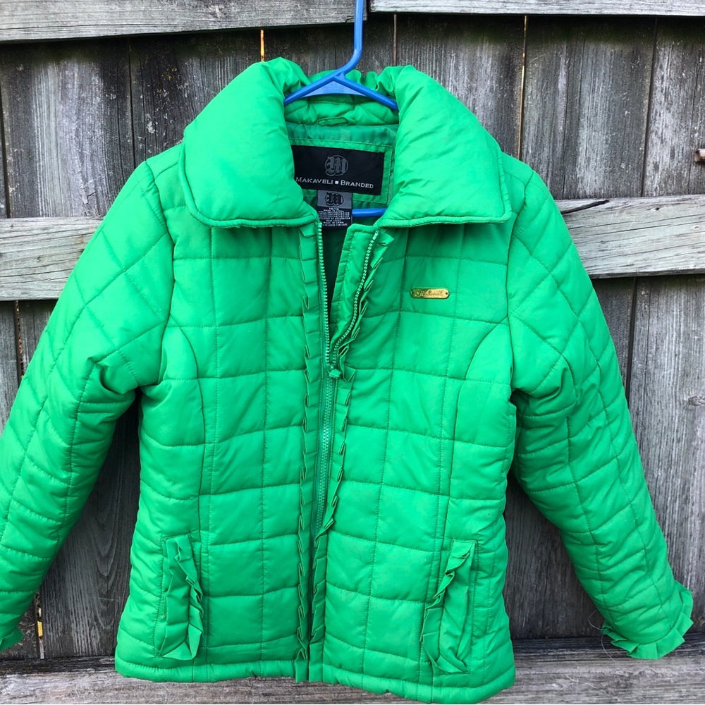 Vintage Makaveli Branded Puffer Bomber Jacket Coat
